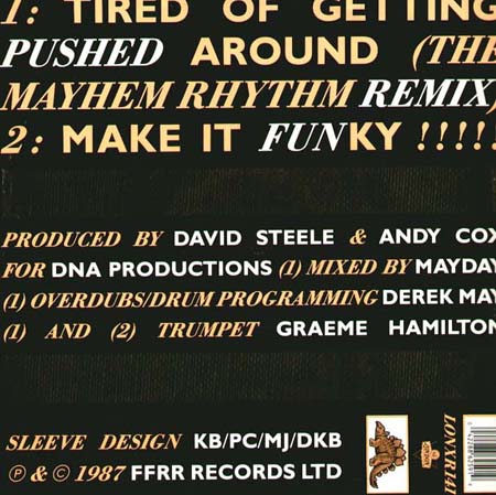 TWO MEN A DRUM MACHINE AND A TRUMPET - Tired Of Getting Pushed Around (The Mayhem Rhythm Rmx)