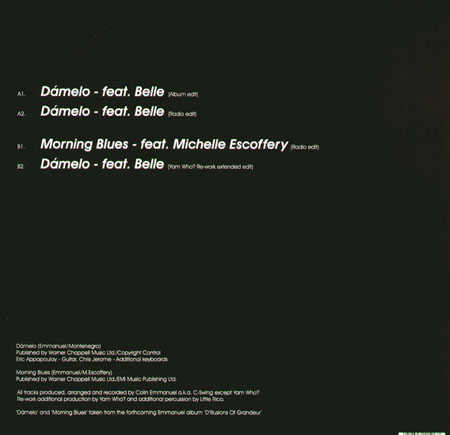 EMMANUEL - Damelo, Feat. Belle (Original, Yam Who? Rmx) / Morning Blues,Feat. M.Escoffery