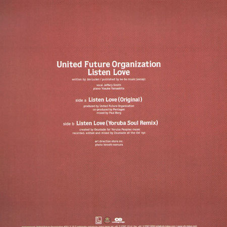 UNITED FUTURE ORGANIZATION - Listen Love (Original, Yoruba Soul Rmx)