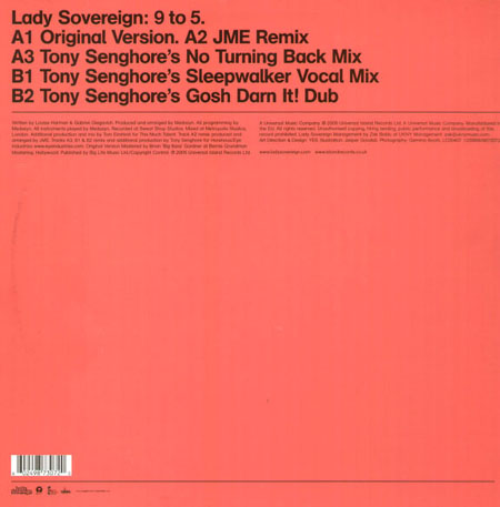 LADY SOVEREIGN - 9 To 5 (Original, JME, Tony Senghore rmxs)